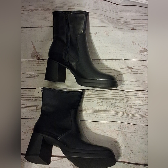 No Boundaries Women's Black Platform Dress Boots Size 11 - Picture 8 of 8
